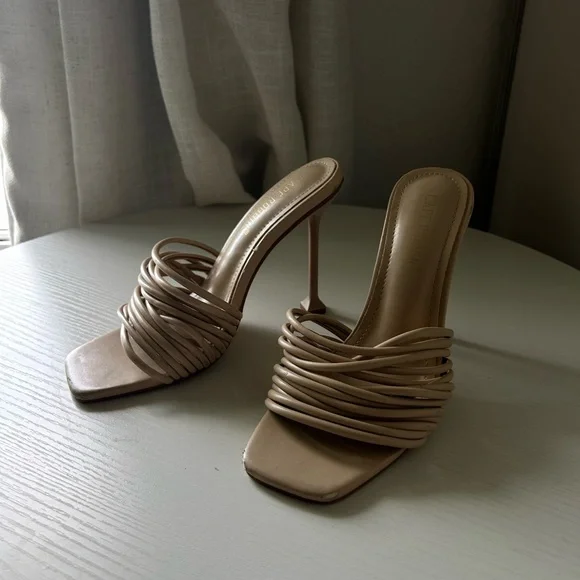 Zara Nude Strappy Heels - Picture 3 of 4